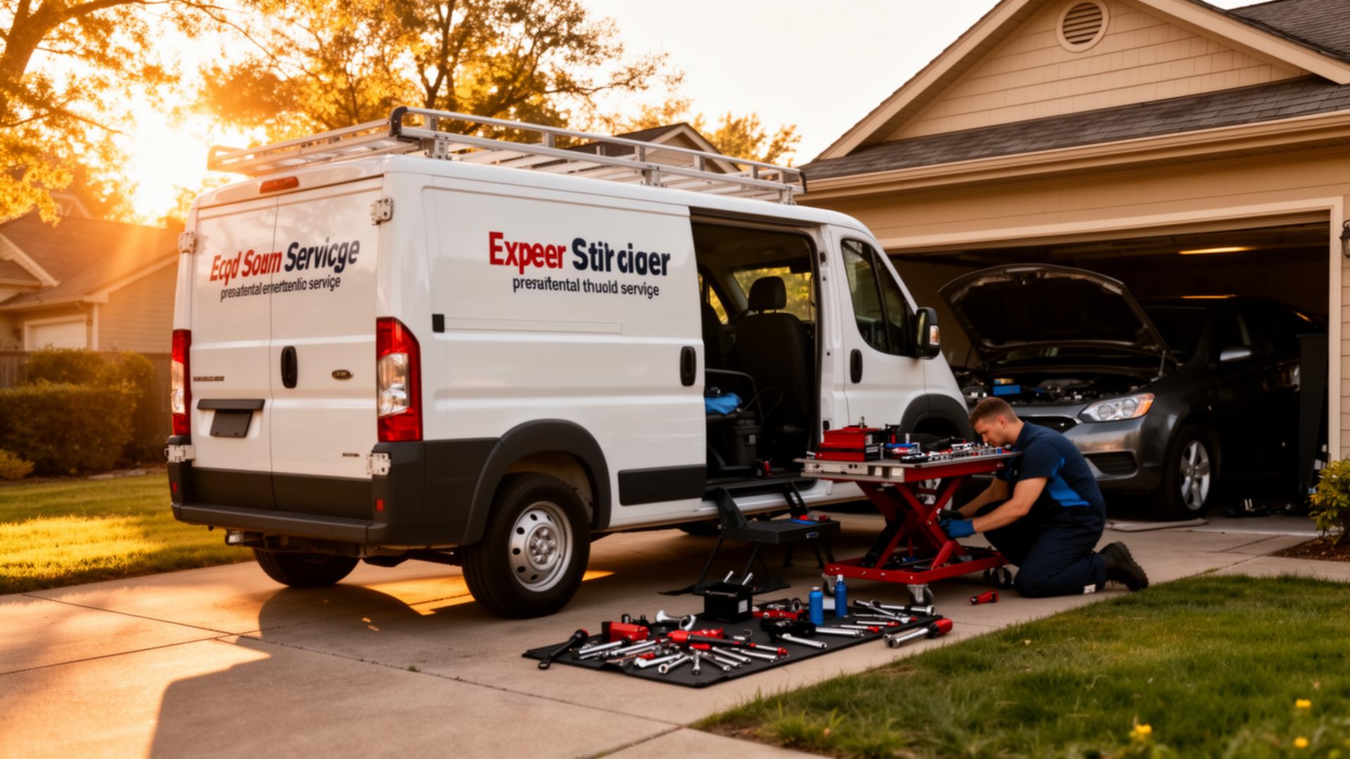 Your Mobile Mechanic service vehicle on location